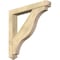 Ekena Millwork Funston Arts and Crafts Rough Sawn Bracket w/ Offset Brace, Douglas Fir, 6"W x 40"D x 40"H BKT0604X40X40FST03RDF - alternate 1